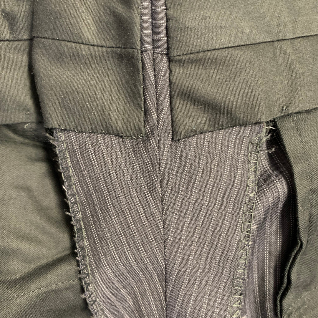 BAND OF OUTSIDERS Size 38 Regular Navy Black Stripe Wool Shawl Lapel Tuxedo