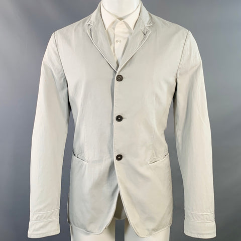 JOHN VARVATOS Size M Grey Cotton Linen Notch Lapel Sport Coat