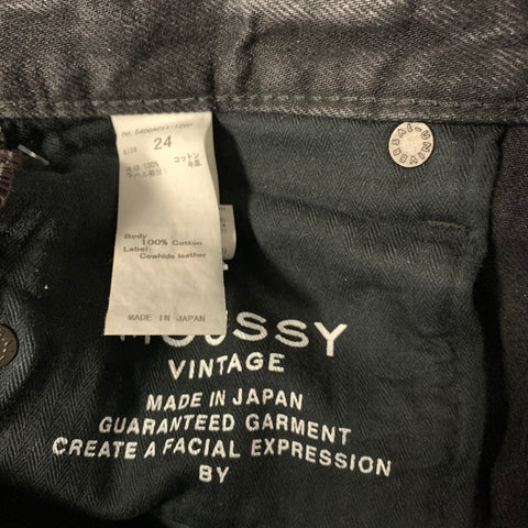 MOUSSY VINTAGE Size 24 Black Cotton Straight leg Jeans