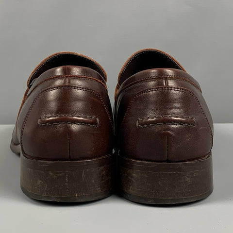 HARRYS OF LONDON Size 11 Brown Leather Penny Loafers