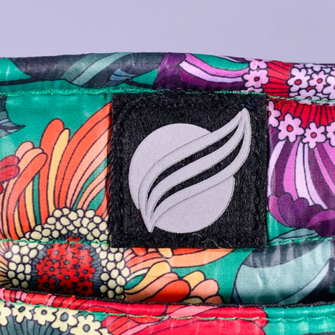 THINK-ROYLN Green Multi Color Floral Polyester Quilted Clutch Handbag
