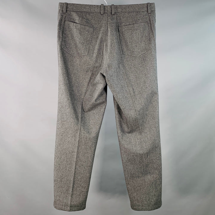 SAKS FIFTH AVENUE Size 36 Grey Heather Wool Jean Cut Casual Pants