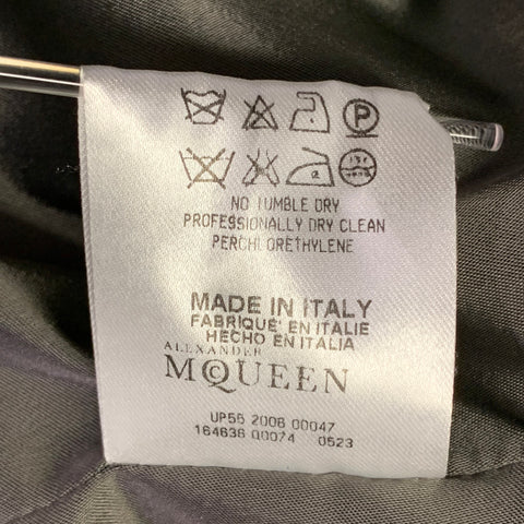 ALEXANDER MCQUEEN Size 4 Grey Black Wool Blend Boucle Single Breasted Jacket