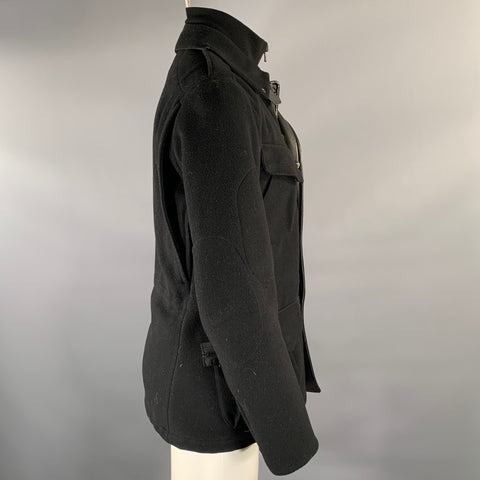 RALPH LAUREN Size S Black Wool Blend Coat Jacket