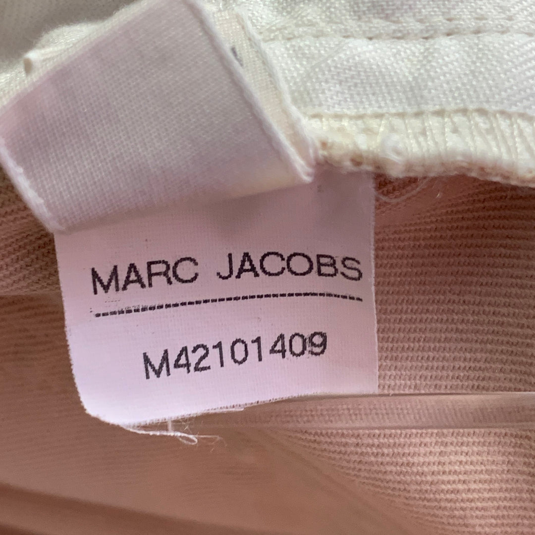 MARC JACOBS Size 34 Cream Cotton Twill Straight Zip Fly Casual Pants