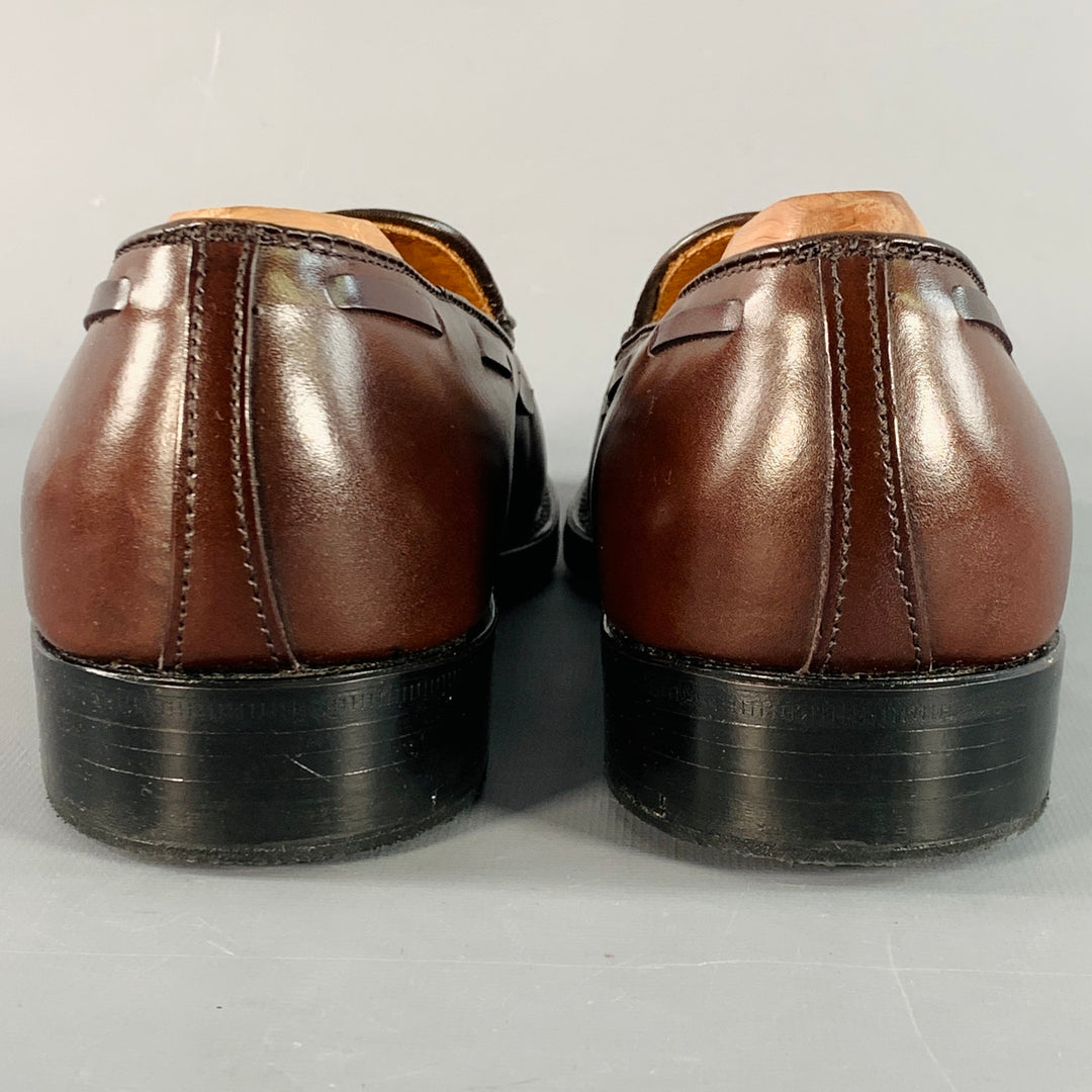 ALDEN Size 7 Dark Brown Leather Tassel Moccasin Loafer