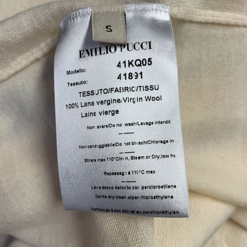 Cardigan en laine beige EMILIO PUCCI Taille S