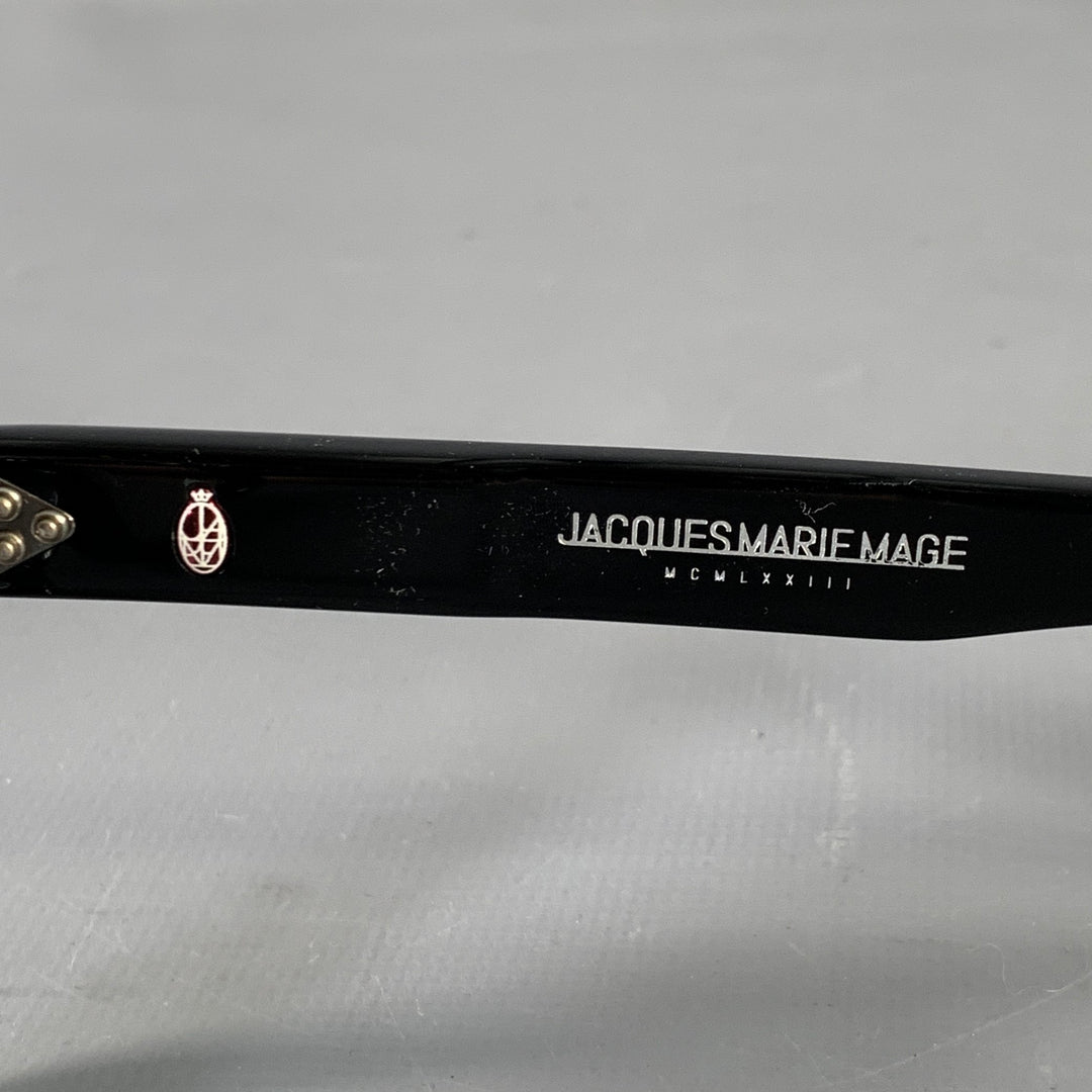 JACQUES MARIE MAGE Torino Black Matte Acetate Eyewear Frames