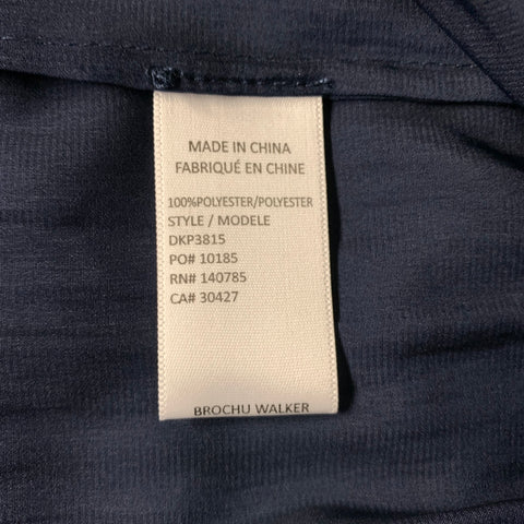 BROCHU WALKER Size XS Navy Polyester Pleated Long Dress