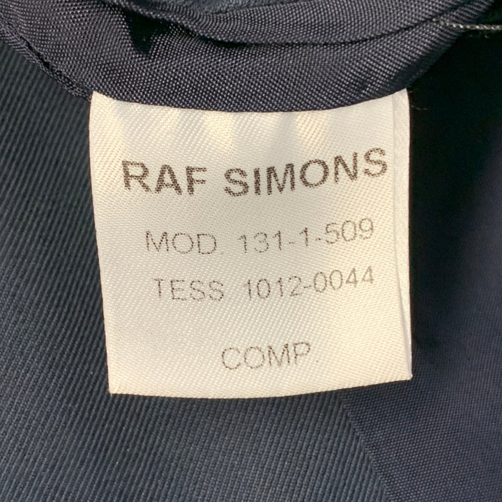 RAF SIMONS Size 42 Regular Navy Cotton Notch Lapel Sport Coat