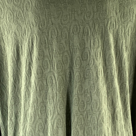 ACNE STUDIOS Size S Green Swirl Cotton Blend Band Collar Long Sleeve Shirt