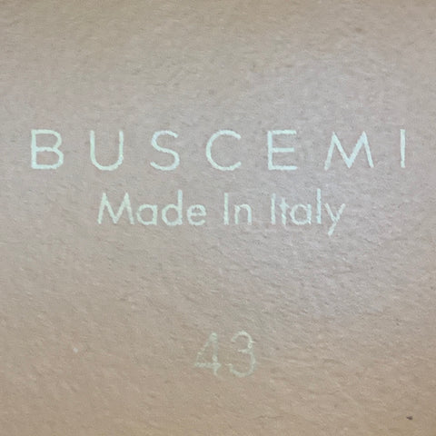 BUSCEMI Size 10 White Gold Tone Leather High Top Sneakers