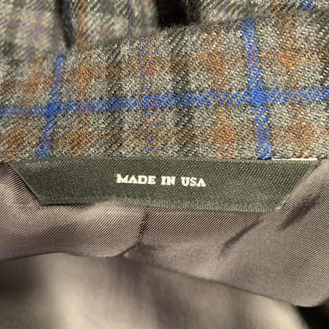 Veste de sport O'CONNELL à carreaux gris-bleu-orange taille 42