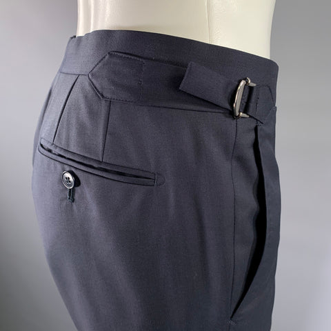 ATELIER MUNRO Size 32 Navy Wool Slim Fit Dress Pants