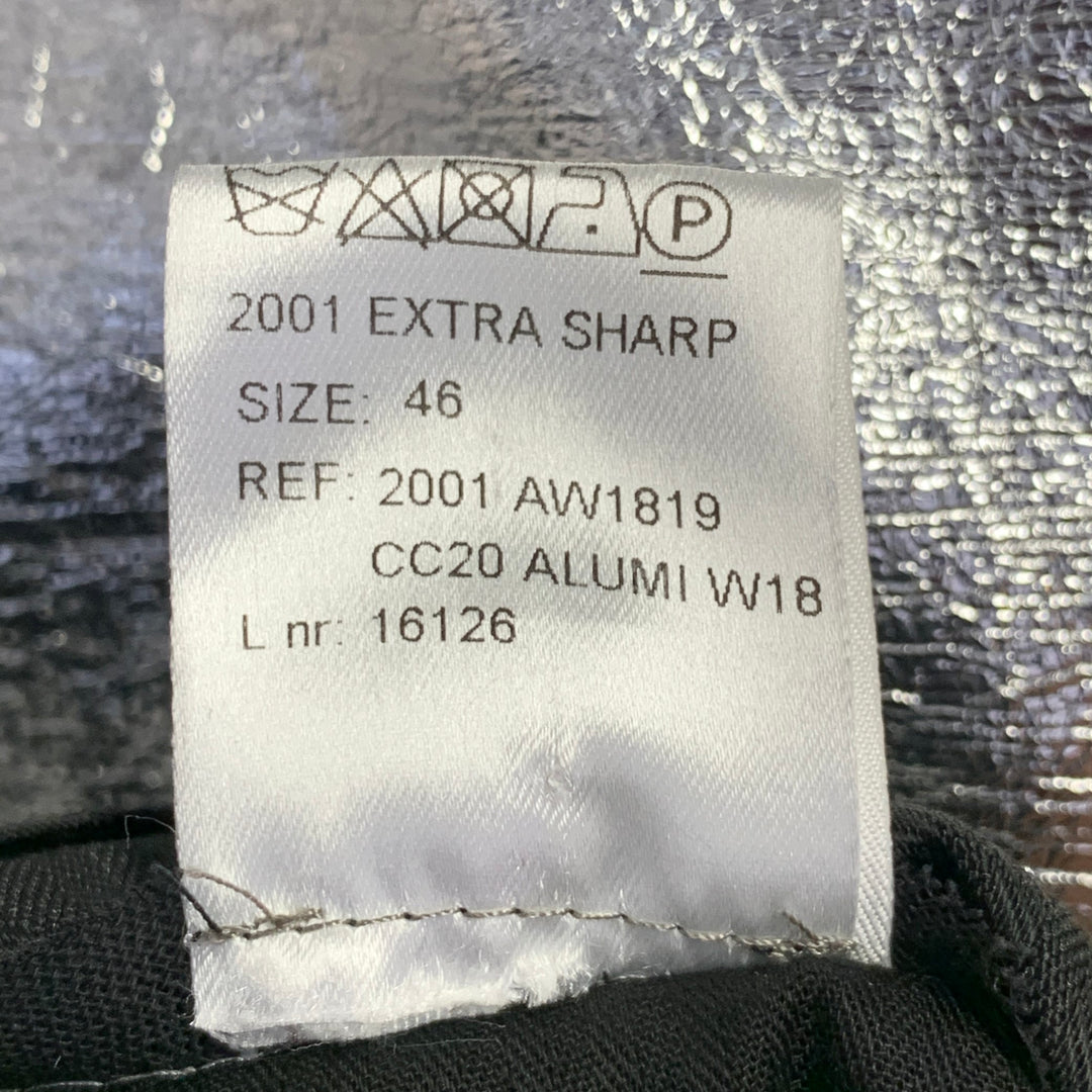 WALTER VAN BEIRENDONCK Size 32 Silver Metallic Wool Blend Dress Pants