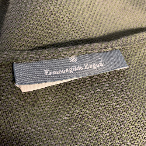 ERMENEGILDO ZEGNA Green Wool Scarves & Shawls