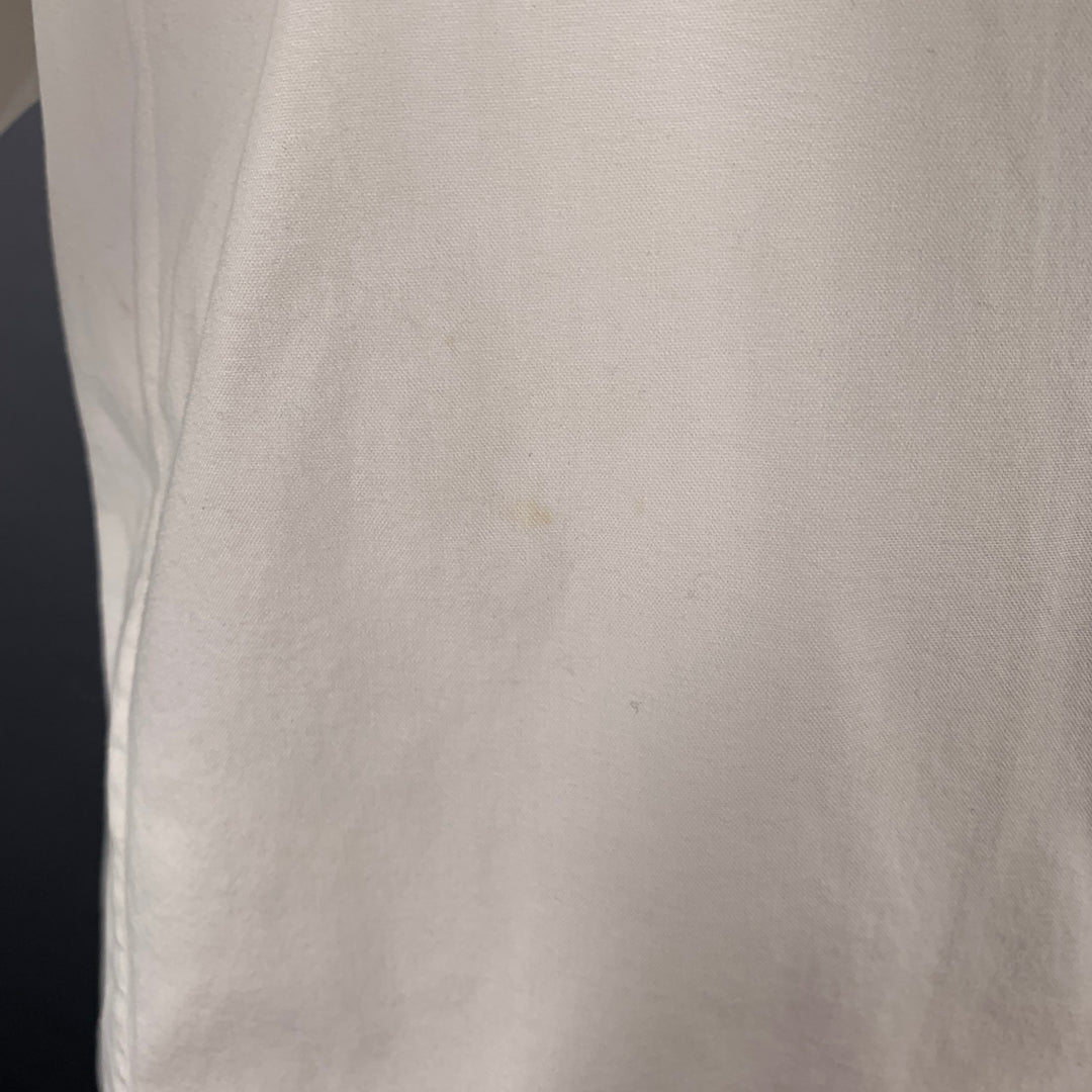 D.GNAK by KANG D. One Size White Mixed Fabrics Oversized Long Sleeve Shirt