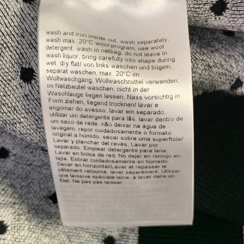 ESCADA Taille M Noir Blanc Mélange Viscose Pois Ensemble 2 pièces Cardigan