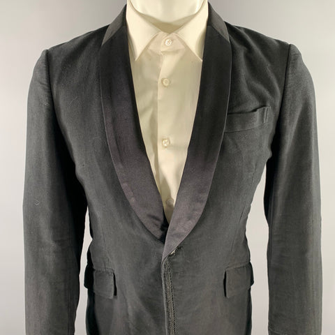 JUNYA WATANABE Size S Black Cotton Wool Shawl Collar Sport Coat