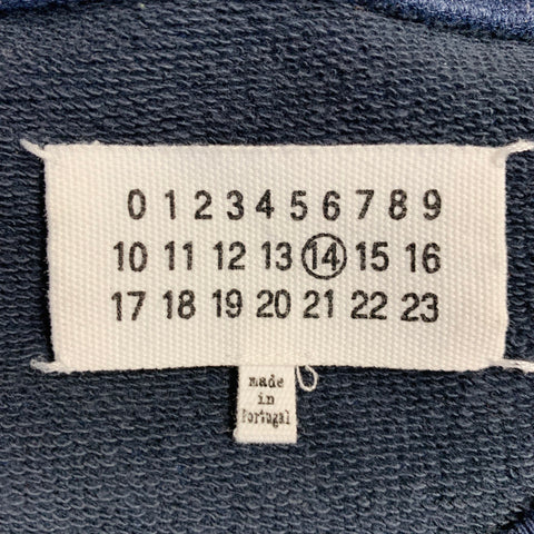 MAISON MARGIELA Size S Navy Brown Cotton Elbow Patches Sweatshirt