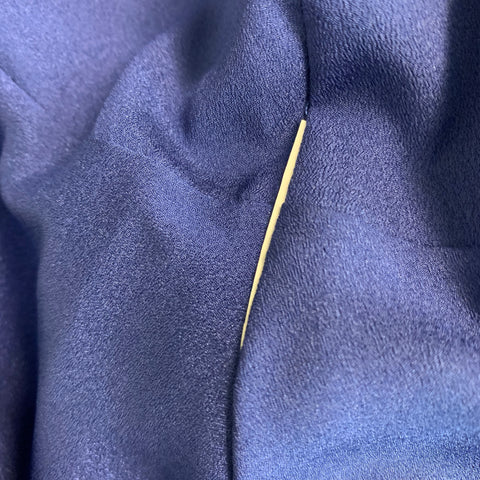 ARMANI COLLEZIONI Size 8 Blue Single Breasted Collarless Jacket
