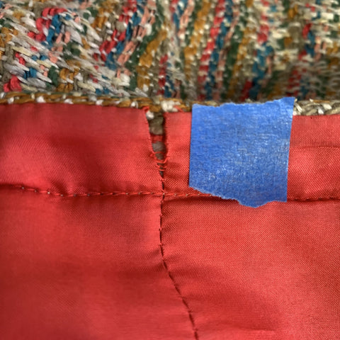 HERMES Size 8 Multi-Color Silk  Wool Jacket