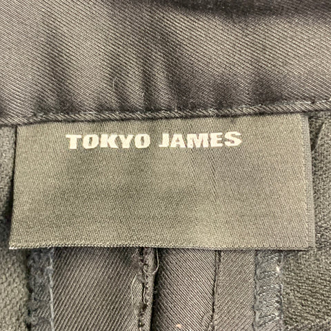 TOKYO JAMES Size 30 Black Woven Wool Tapered Casual Pants