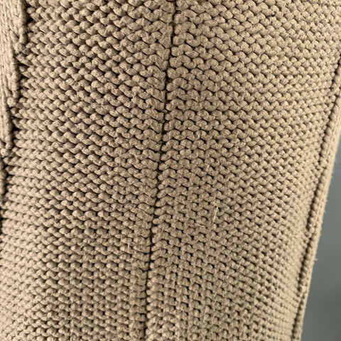 HELMUT LANG FW13 Size S Taupe Open Knit Crew Neck Sweater