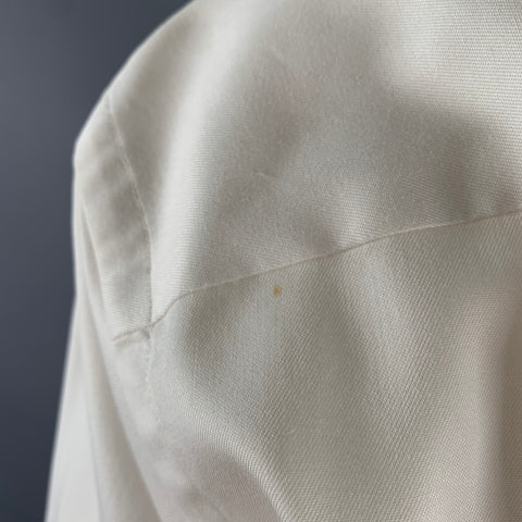ETON Size S White Solid Cotton Button Up Long Sleeve Shirt