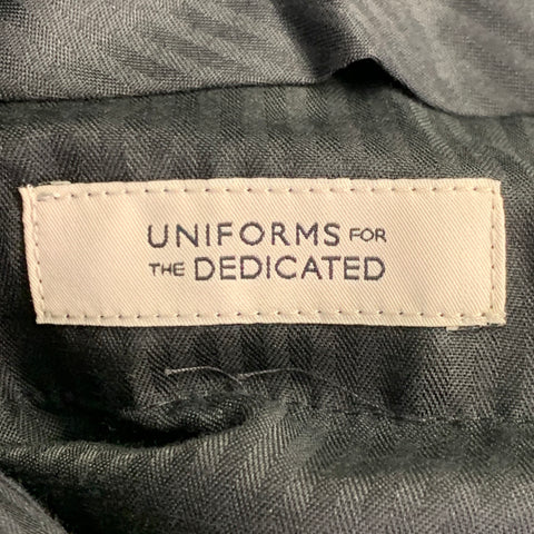 UNIFORMS FOR THE DEDICATED Size 32 Black Twill Wool Blend Pleated Casual Pants