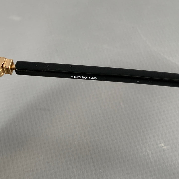 MATSUDA M3080 Black Gold Acetate Sunglasses