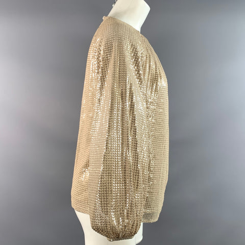 DEREK LAM Size 4 Gold Tan  Dress Top