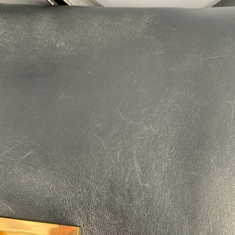 CELINE 2018 Sac à Main de Médecin en Cuir Noir et Doré
