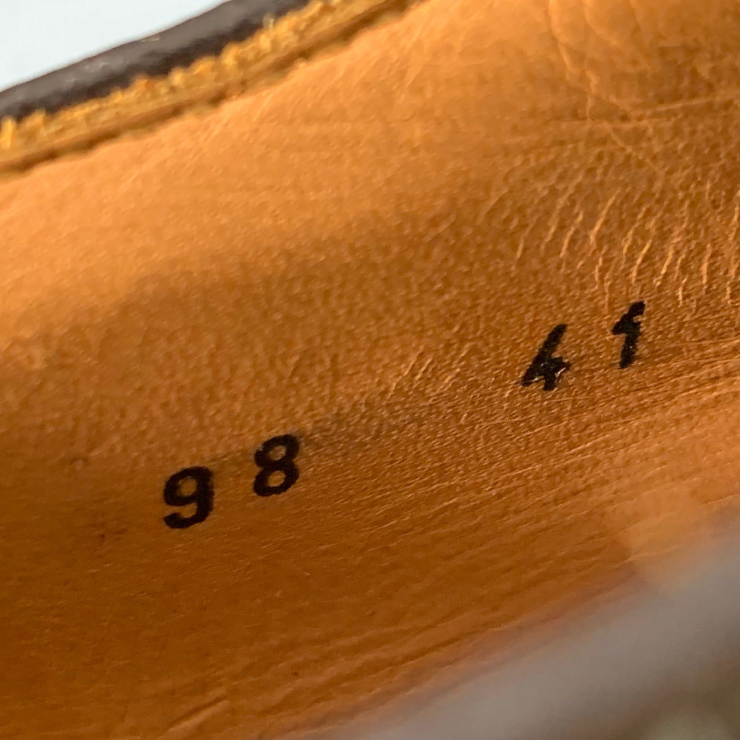 RAF SIMONS Size 8 Brown Leather Derby Lace-Up Shoes