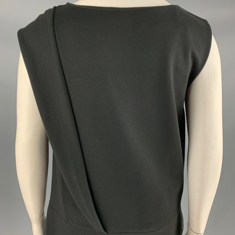 CACHAREL Size 14 Black Nylon Blend Sleeveless Drop Waist Dress