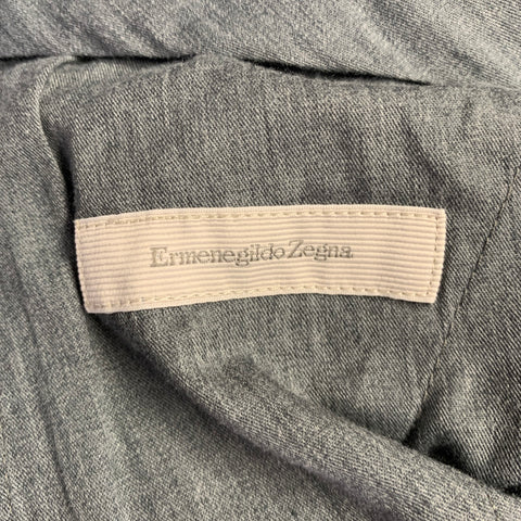 ERMENEGILDO ZEGNA Size 34 Grey Charcoal Cotton Stretch Blend Casual Pants
