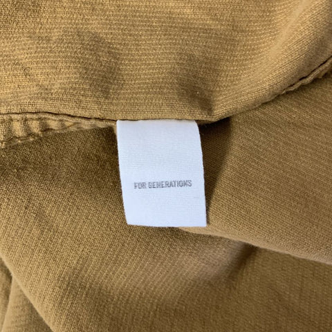 ROWAN Size M Tan Corduroy Cotton Metal Buttons Long Sleeve Shirt