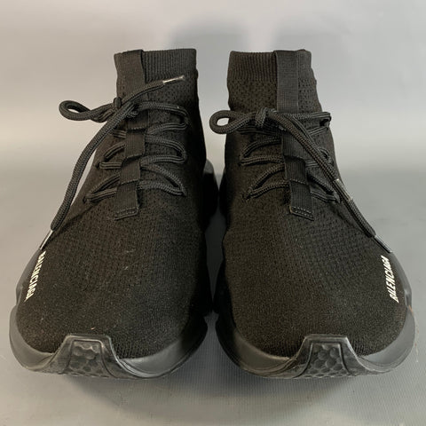 BALENCIAGA Size 12 Black Mesh Runner Sneakers