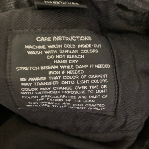 TOM FORD Size 32 Black Wash Selvedge Denim Button Fly Jeans