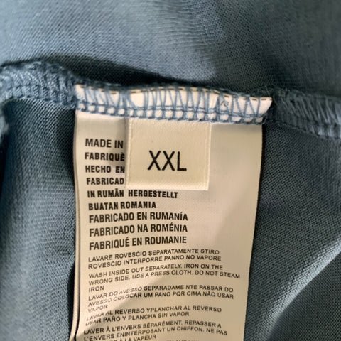 LOUIS VUITTON Size XL Blue Teal Cotton Blend Buttoned Polo