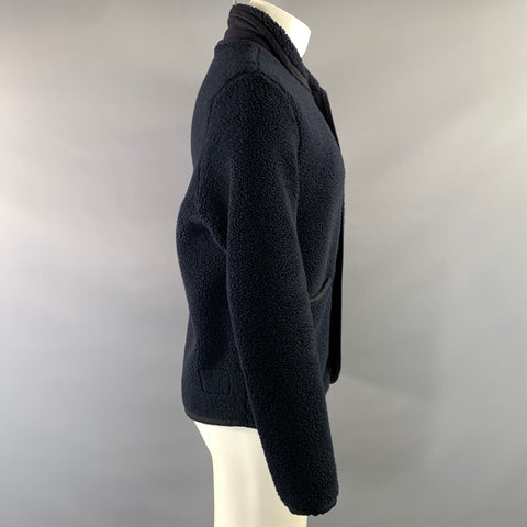 UNIVERSAL WORKS Size S Navy Acrylic Polyester Sherpa Jacket