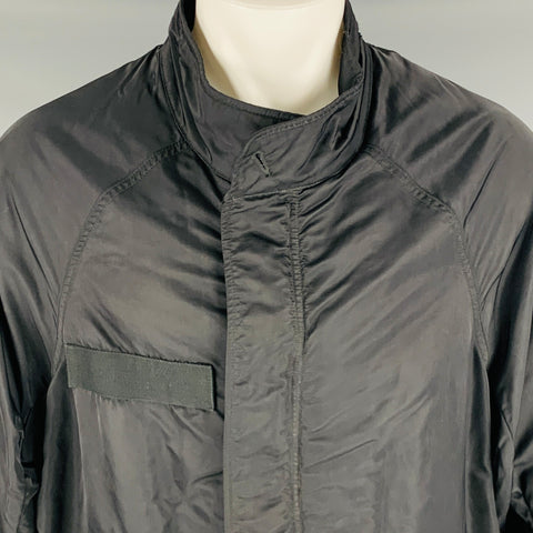 VISVIM -Six Five Fishtail Parka- Abrigo parka de nailon negro talla S