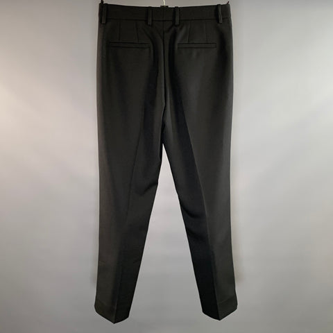 JIL SANDER Size 46 Black Polyester Tapered Dress Pants