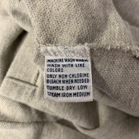RALPH LAUREN Size S Grey Logo Cotton Ribbed Polo