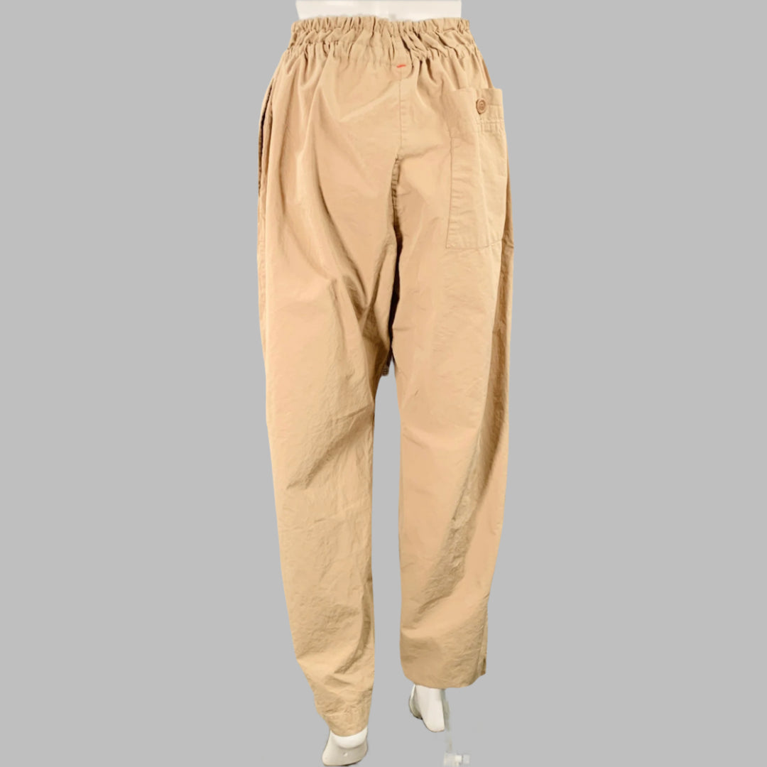 CASEY CASEY One Size Denmark Beige Cotton Drawstring Casual Pants