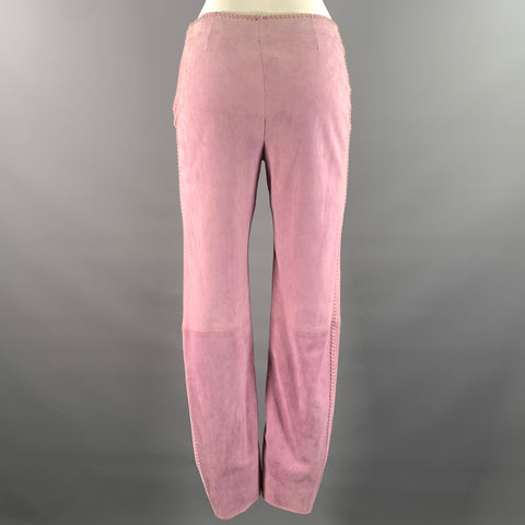 CELINE Size 4 Purple Lavender Leather Suede Pants