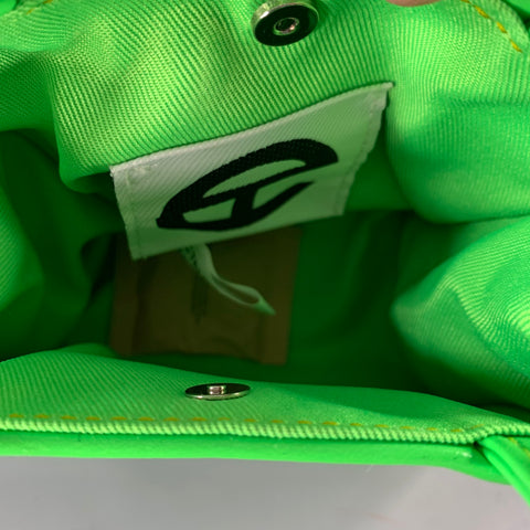 TELFAR Green Neon Embossed Faux Leather Cross Body Handbag