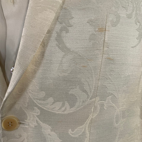 MOODS OF NORWAY Size 42 White Jacquard Cotton Blend Notch Lapel Sport Coat