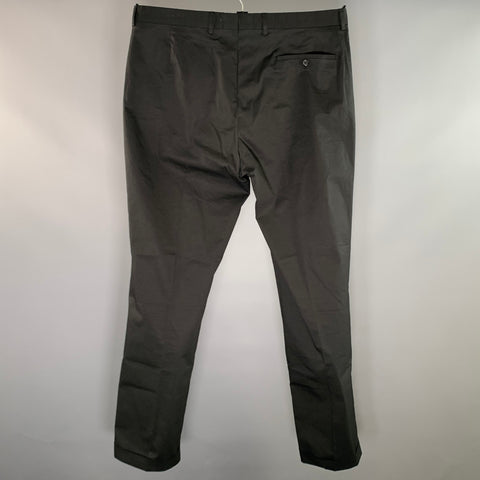 PRADA Size 40 Black Cotton Nylon Flat Front Dress Pants