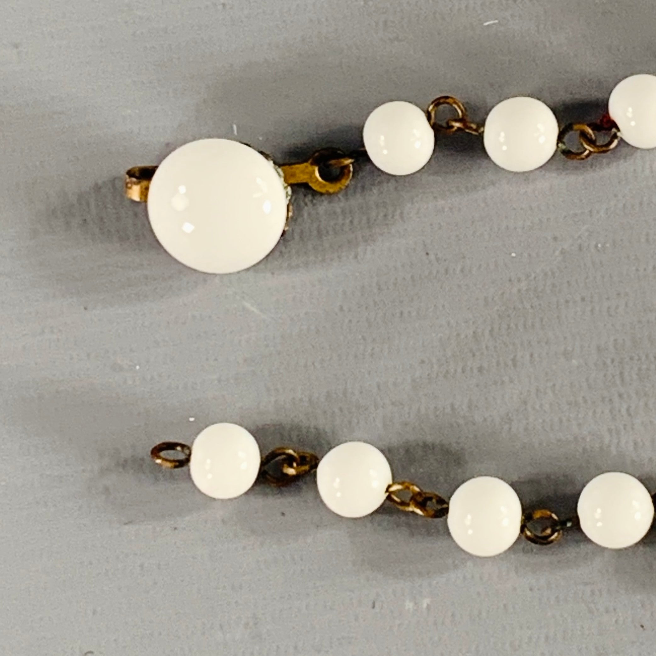 MIRIAM HASKELL 1920s White Multi Color Fruit Beaded Art Deco